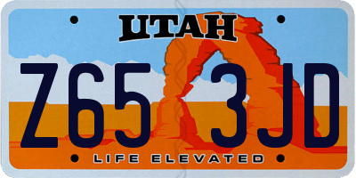 UT license plate Z653JD