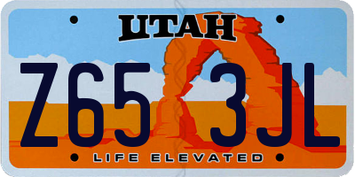 UT license plate Z653JL