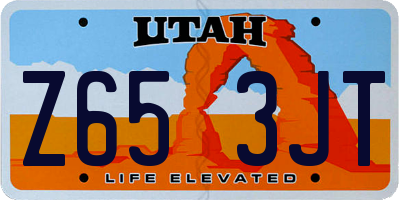UT license plate Z653JT