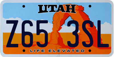 UT license plate Z653SL