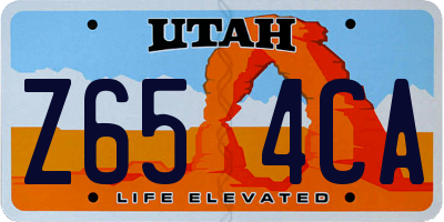 UT license plate Z654CA