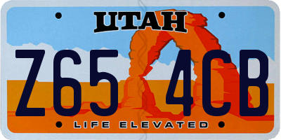 UT license plate Z654CB