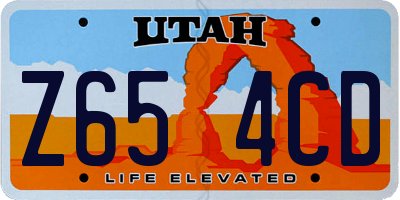 UT license plate Z654CD