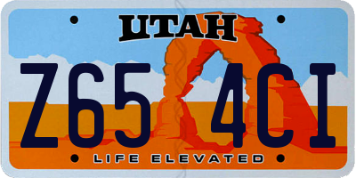UT license plate Z654CI