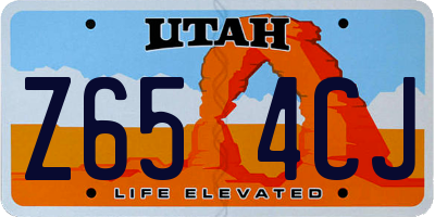 UT license plate Z654CJ