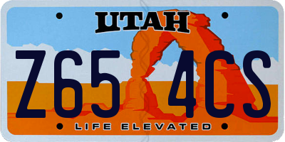 UT license plate Z654CS
