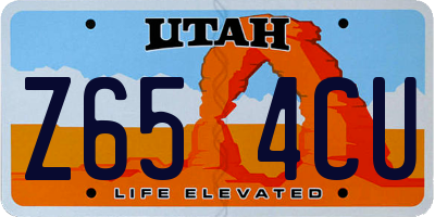 UT license plate Z654CU