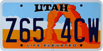 UT license plate Z654CW