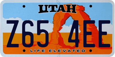 UT license plate Z654EE