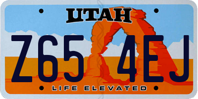 UT license plate Z654EJ