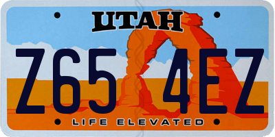 UT license plate Z654EZ