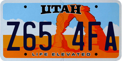 UT license plate Z654FA