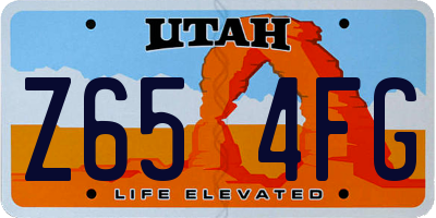 UT license plate Z654FG