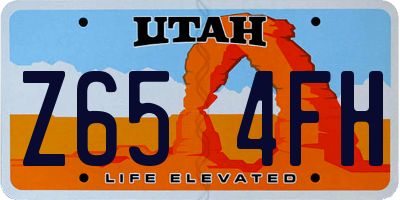 UT license plate Z654FH