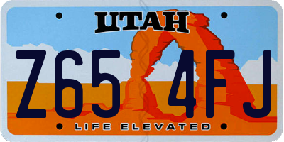 UT license plate Z654FJ