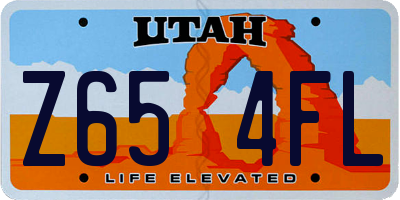 UT license plate Z654FL