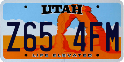 UT license plate Z654FM