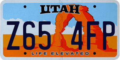 UT license plate Z654FP