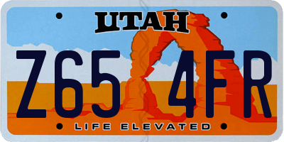 UT license plate Z654FR