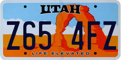 UT license plate Z654FZ