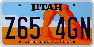 UT license plate Z654GN