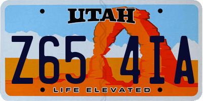 UT license plate Z654IA