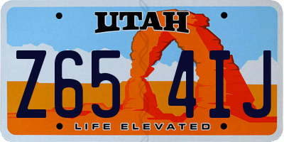 UT license plate Z654IJ