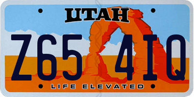 UT license plate Z654IQ