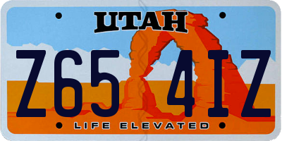 UT license plate Z654IZ