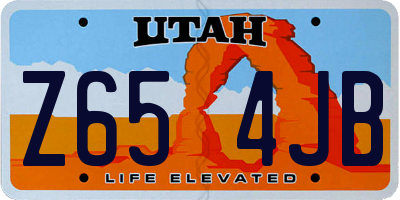 UT license plate Z654JB