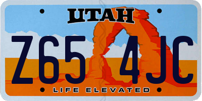 UT license plate Z654JC