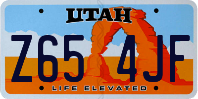 UT license plate Z654JF