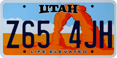 UT license plate Z654JH