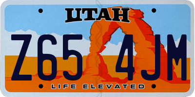 UT license plate Z654JM