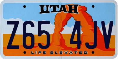 UT license plate Z654JV