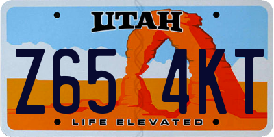 UT license plate Z654KT