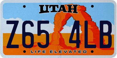 UT license plate Z654LB