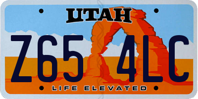 UT license plate Z654LC