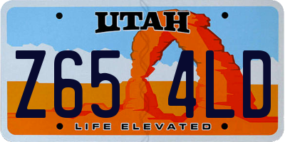 UT license plate Z654LD