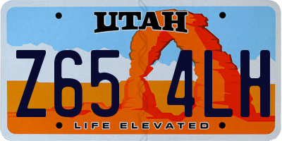 UT license plate Z654LH