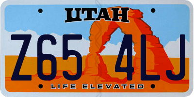 UT license plate Z654LJ