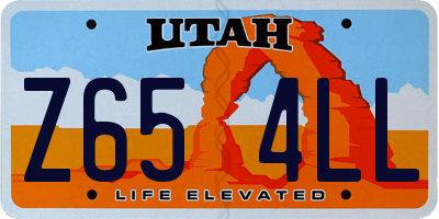 UT license plate Z654LL