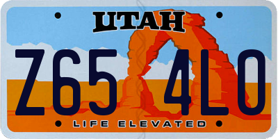 UT license plate Z654LO