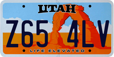 UT license plate Z654LV