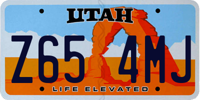 UT license plate Z654MJ