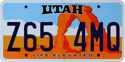 UT license plate Z654MQ