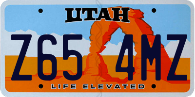 UT license plate Z654MZ