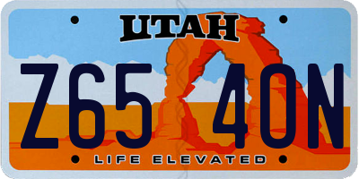 UT license plate Z654ON