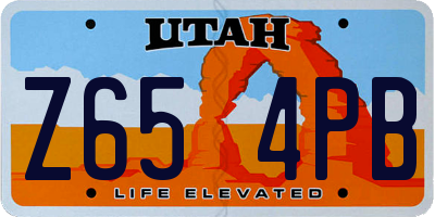 UT license plate Z654PB