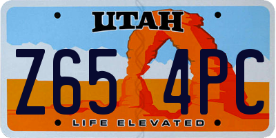 UT license plate Z654PC